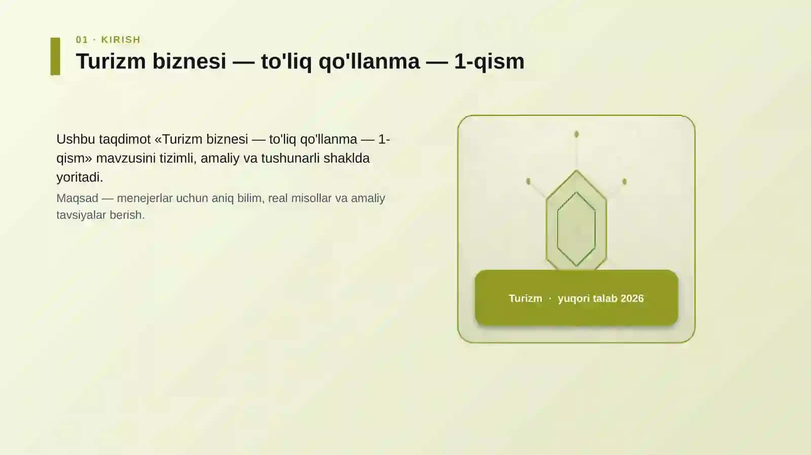 Turizm biznesi — to'liq qo'llanma — 1-qism 3