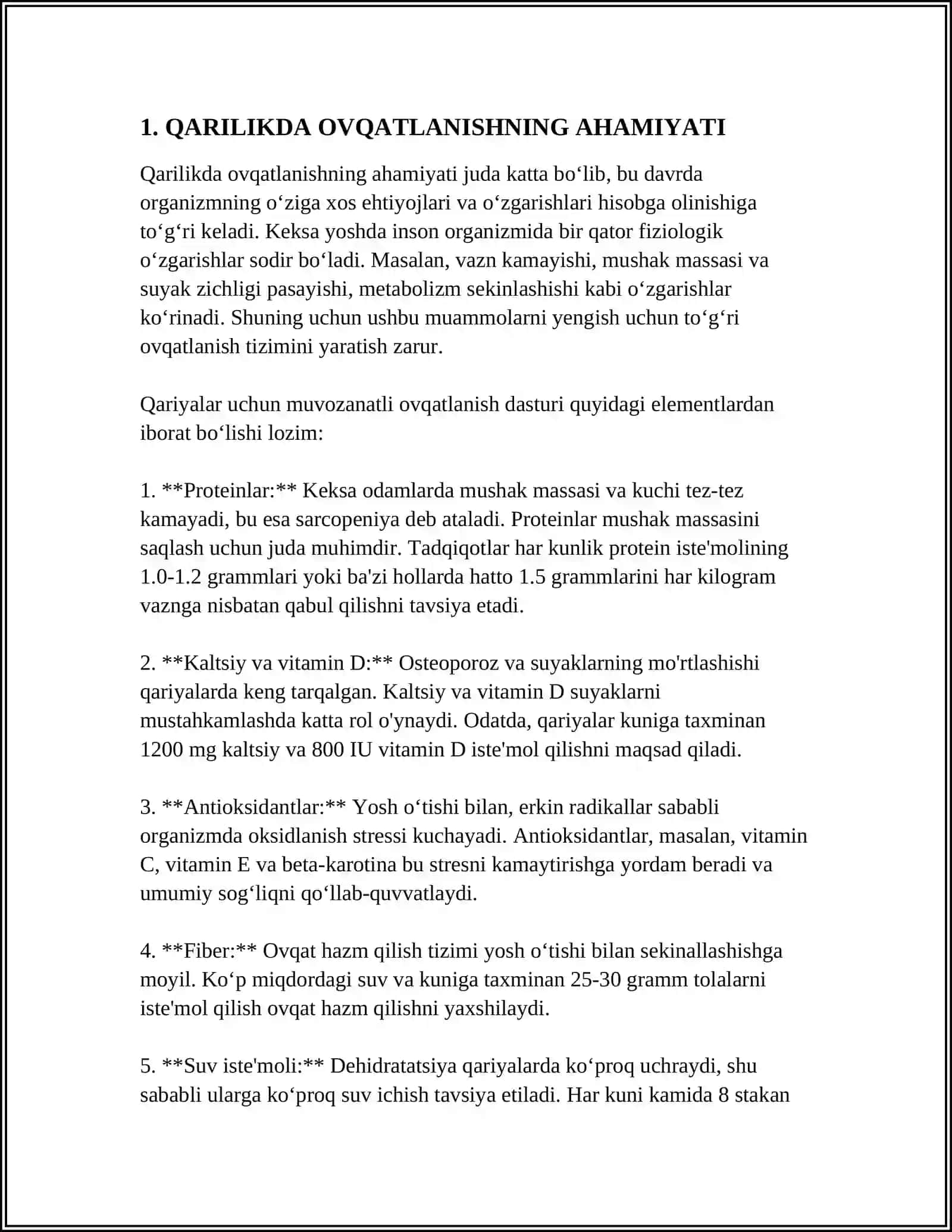 QARILIKDA OVQATLANISH. QARISH MEXANIZMI VA SABABLARI 3