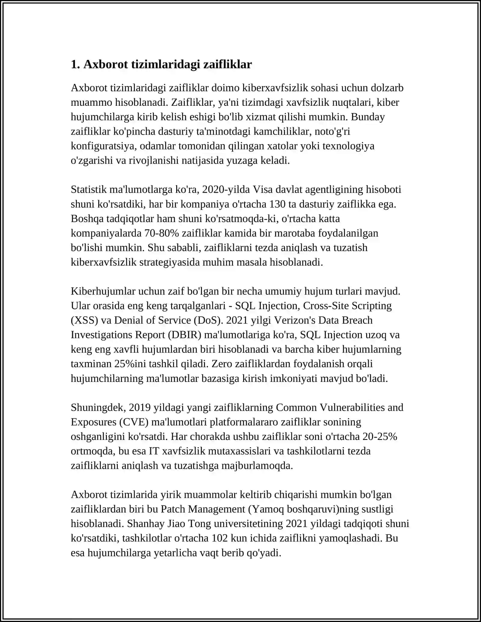 AXBOROT BUTUNLIGINING BUZILISH SABABLARI VA ULARNING BUTUNLIGINI TA'MINLASH USULLARI 3