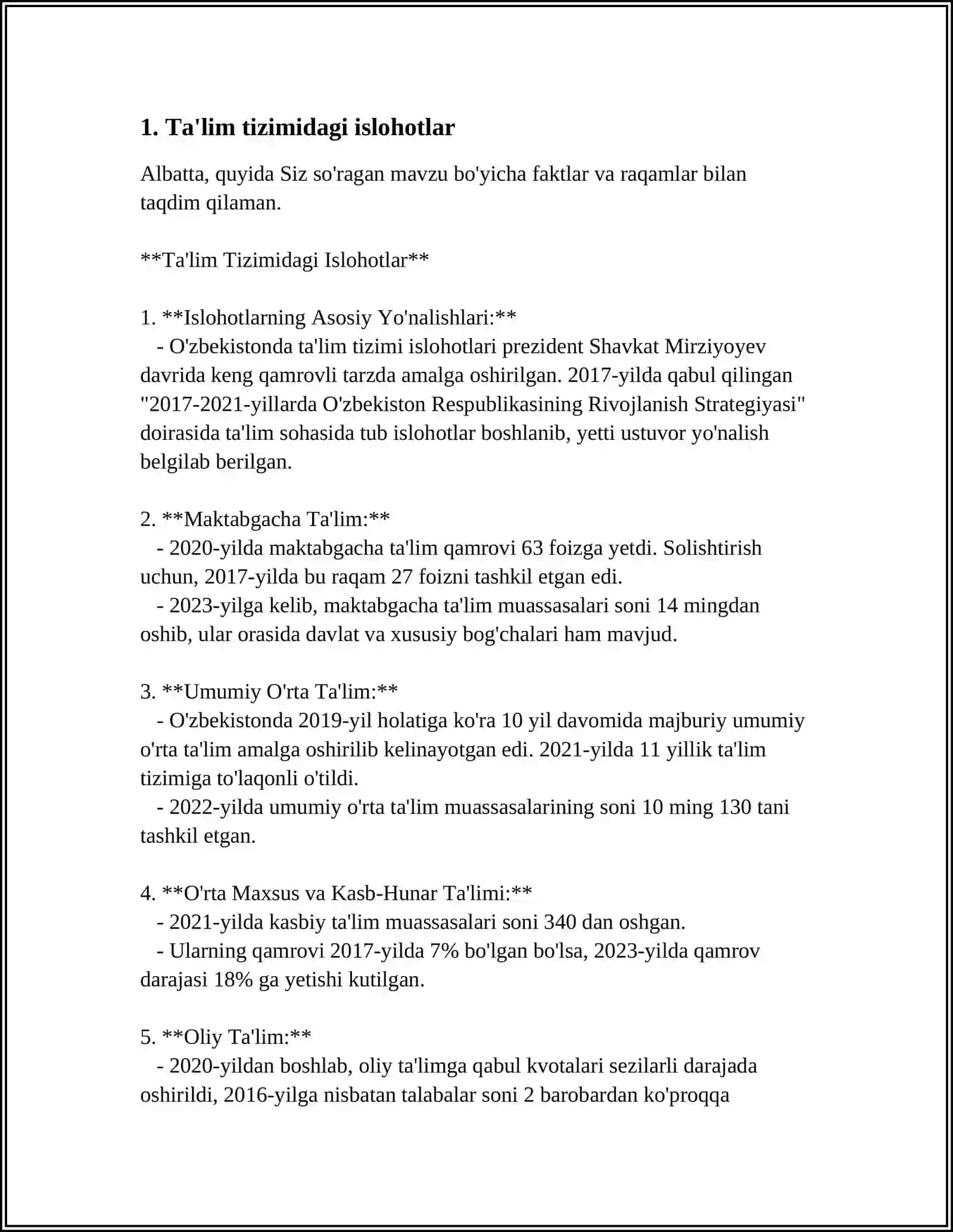 ÕZBEKISTONDA IJTIMOIY SOHADA AMALGA OSHIRILAYOTGAN ÕZGARISHLAR MAZMUN VA MOHIYATI 3