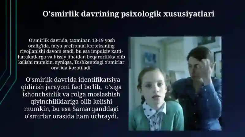 O'smirlik davrining psixologik xususiyatlari 3
