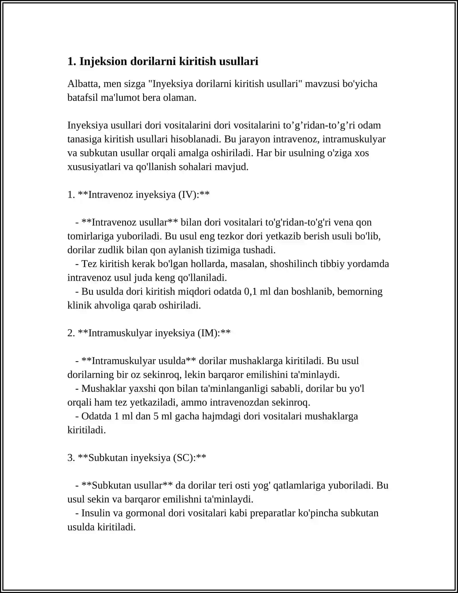 Dori vositalarni organizmga kiritish yo'llari 3