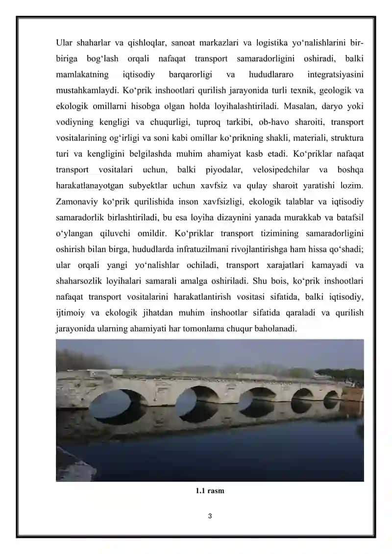 Ko‘prik kengligini belgilash 3