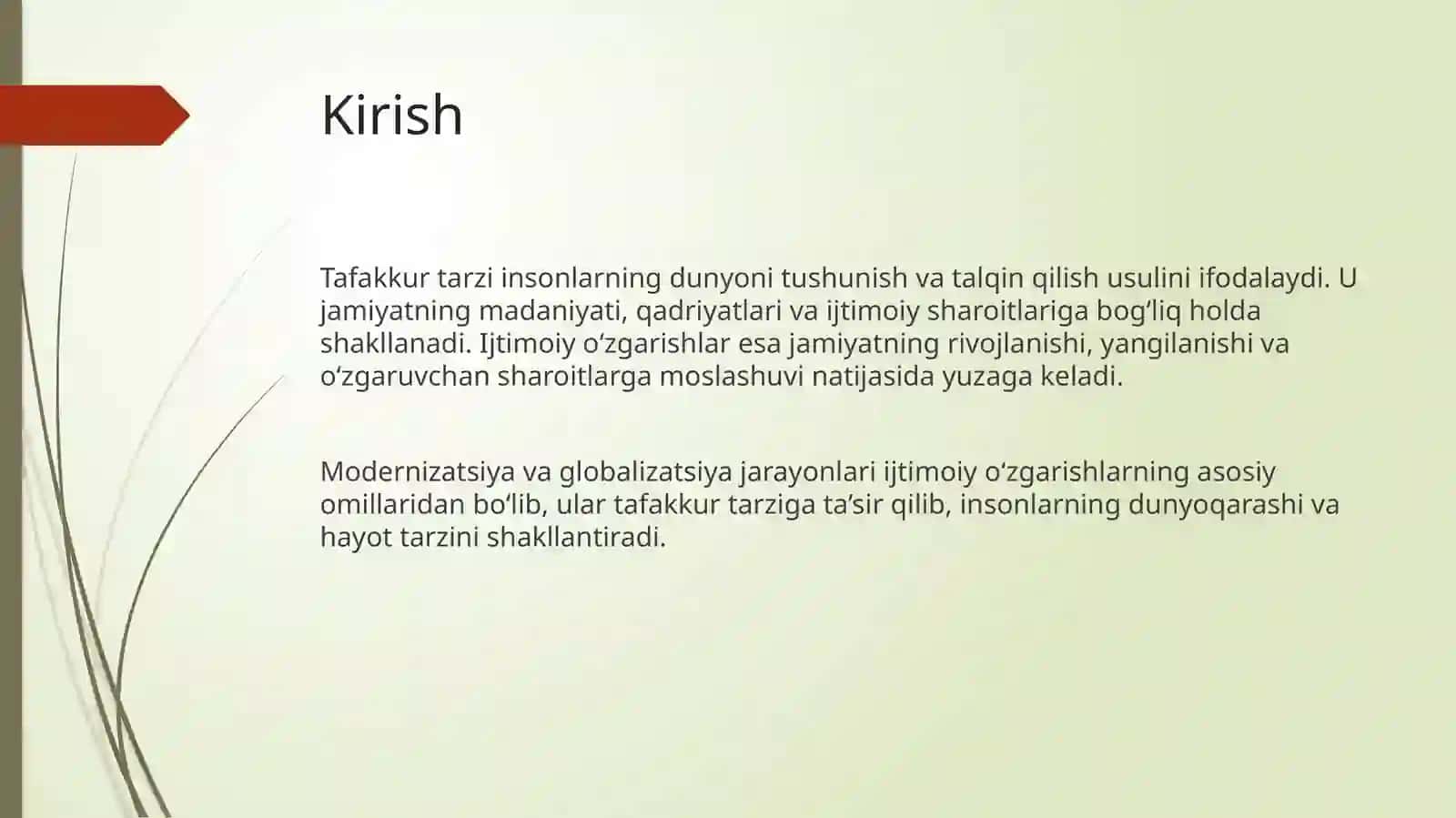 Tafakkur tarzi va ijtimoiy o‘zgarishlar modernizatsiya va globalizatsiya jarayonlari 3