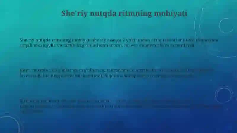 Ritm-she'riy nutqning bosh alomati 3