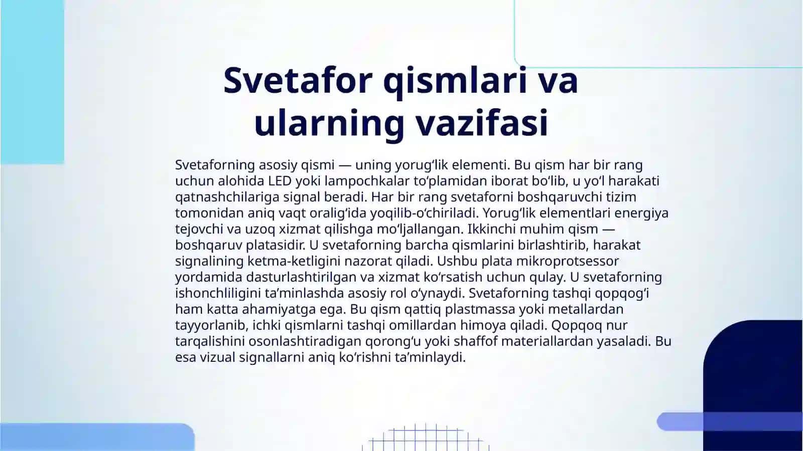 ROBOTOTEXNIKA 6 SINF (SERVIS XIZMATI YOʻNALISHI) SVETAFOR YASASH 3