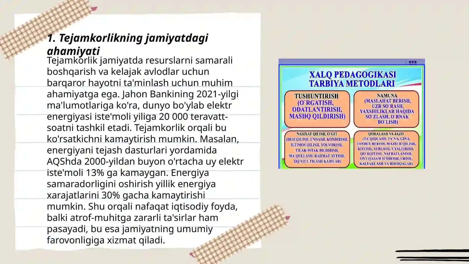 Tejamkorlikning jamiyatdagi ahamiyati 3