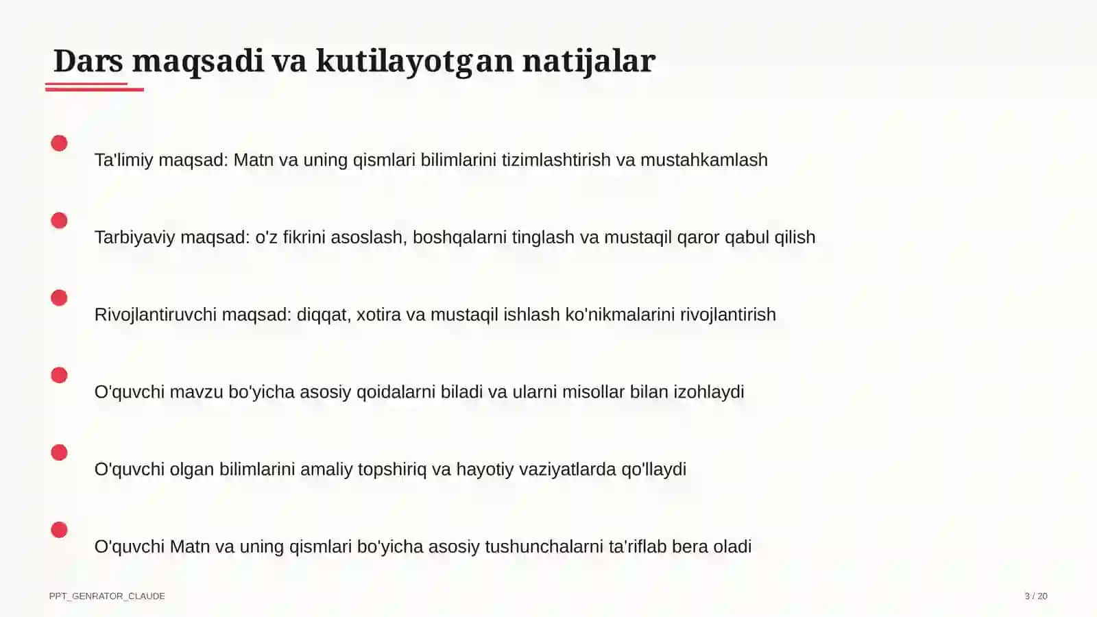 Matn va uning qismlari (3-sinf) 3