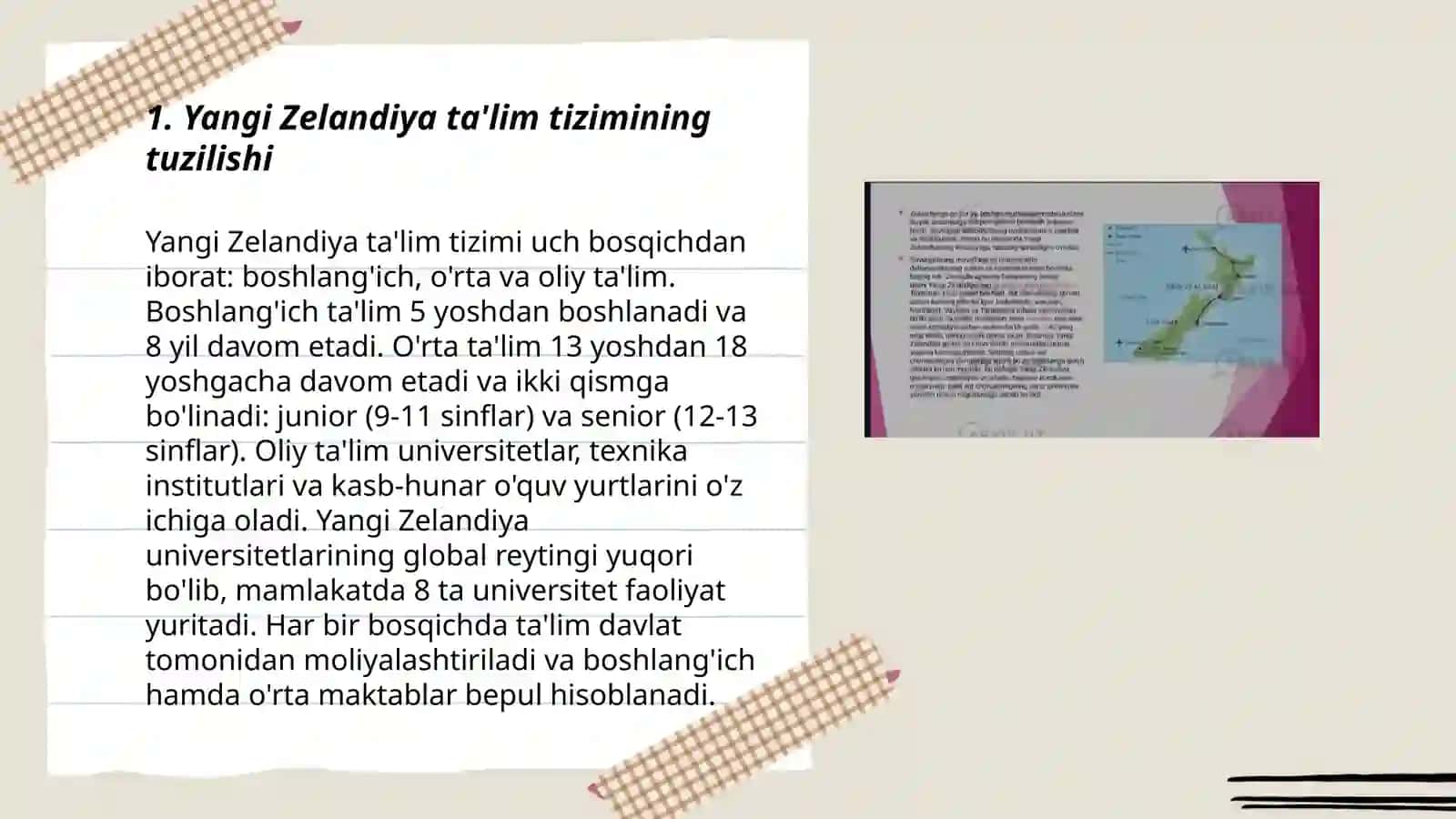 Yangi Zelandiya ta'lim tizimi 3