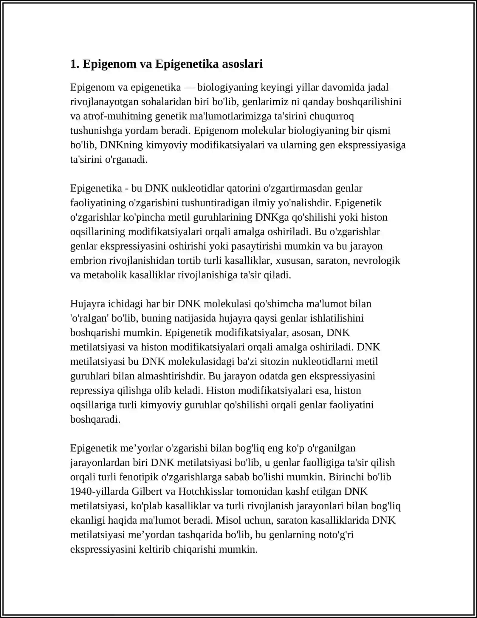 EPIGENOM VA EPIGENETIKA HAQIDA TUSHUNCHA 3