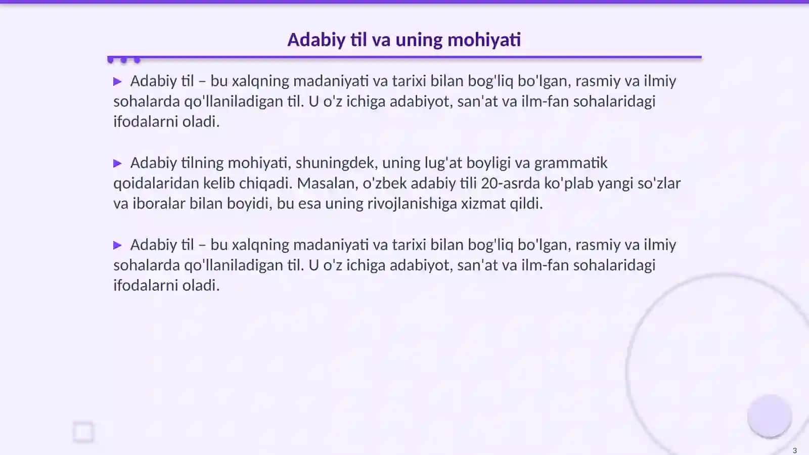 Adabiy tilni rivojlantiruvchi omillar 3