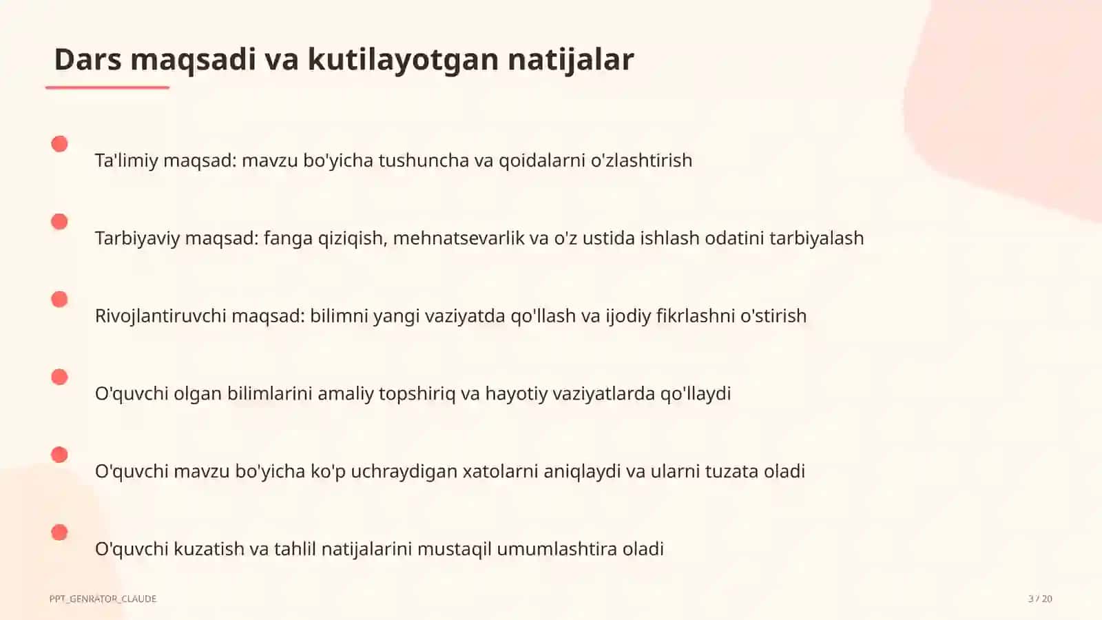 O'zbekiston Respublikasi Konstitutsiyasi: asosiy tamoyillar (9-sinf) 3