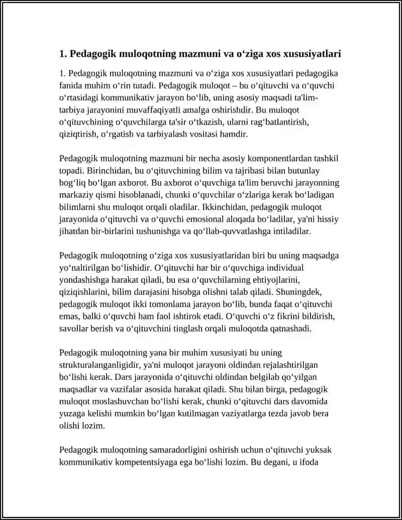 Pedagogik muloqotning mazmuni va oʻziga xos xususiyatlari 3