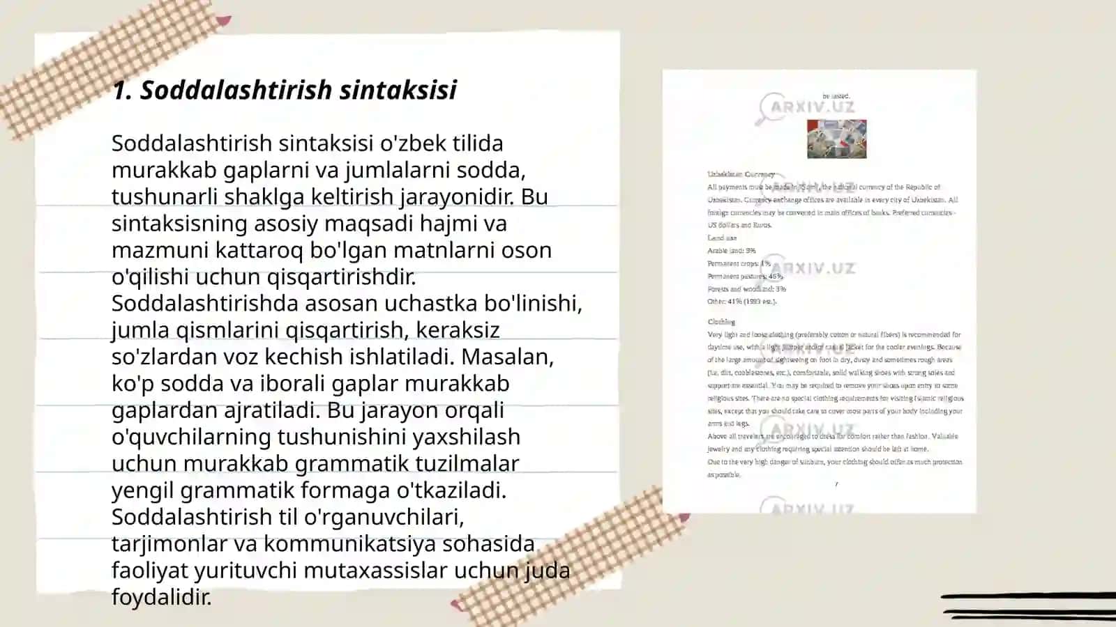 O'zbek tilida sintaktik shakl hosil qiluvchi kategoriyalar 3