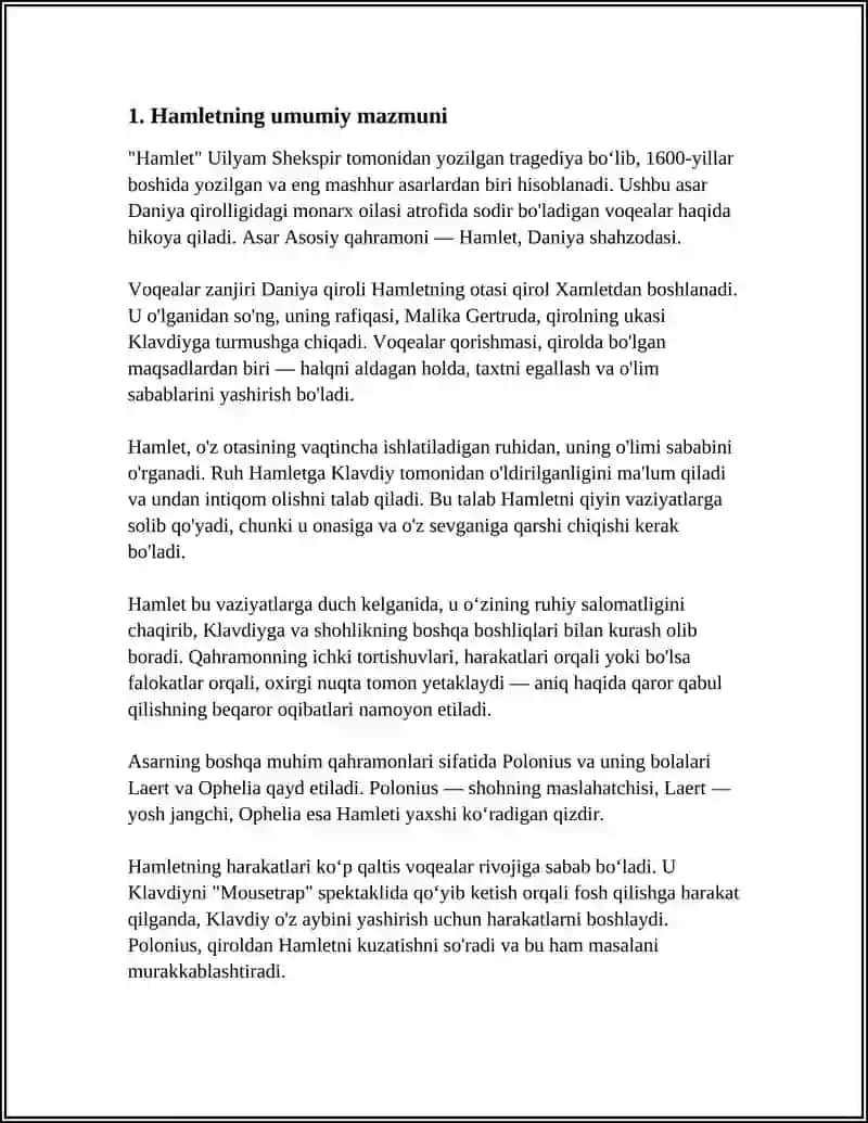 HAMLET TRAGEDIYASI 3