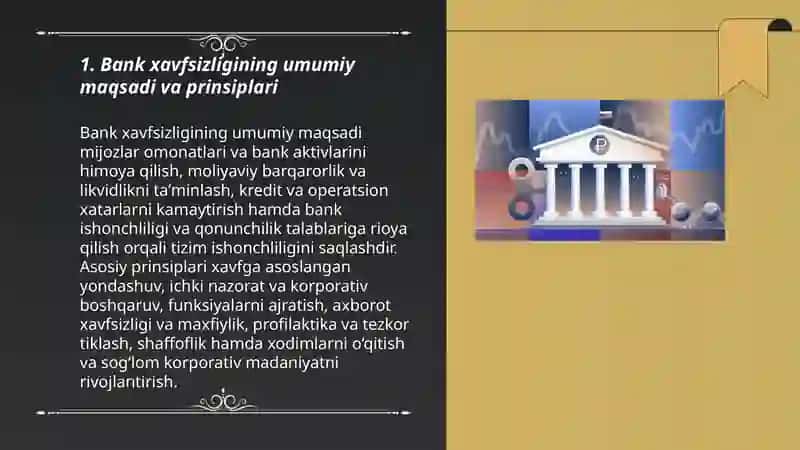 Bank xavsizligining maqsadi va vazifalari 3
