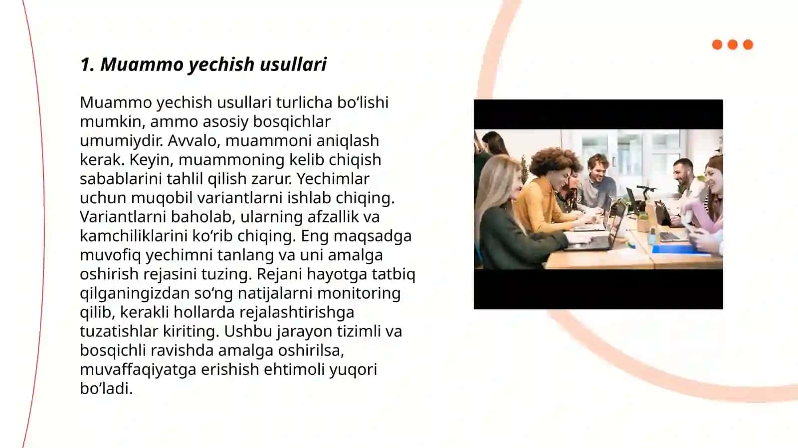 Muammo yechish usullari 3