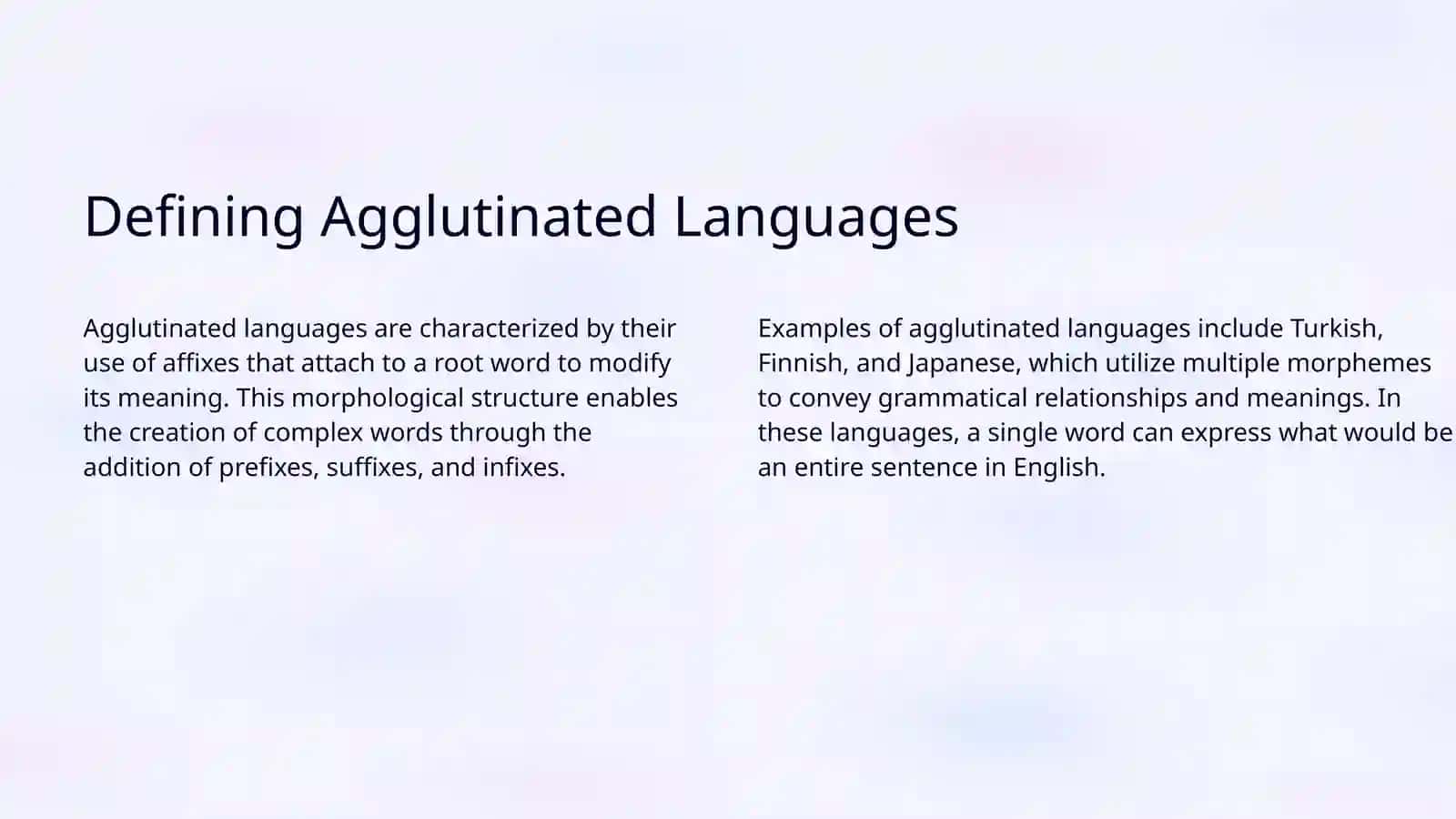 Agglutinated Type of Language 3