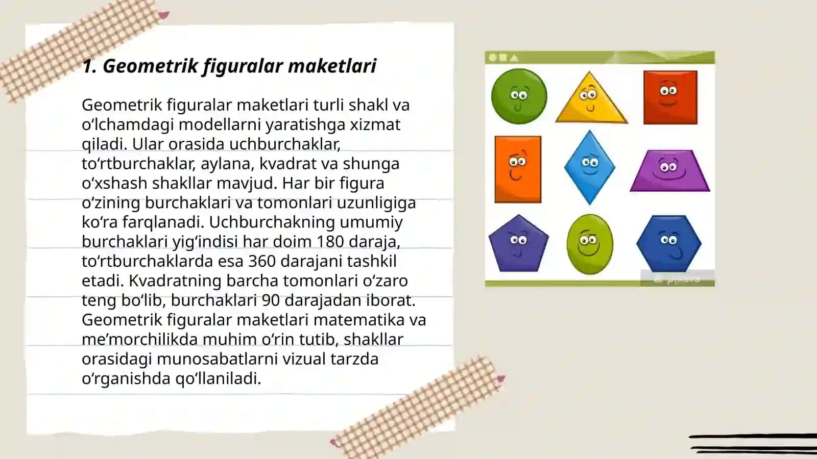 Geometrik figuralar maketlari 3