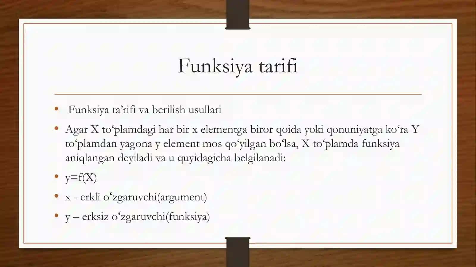 Funksiyalar va ularning xossalari 3