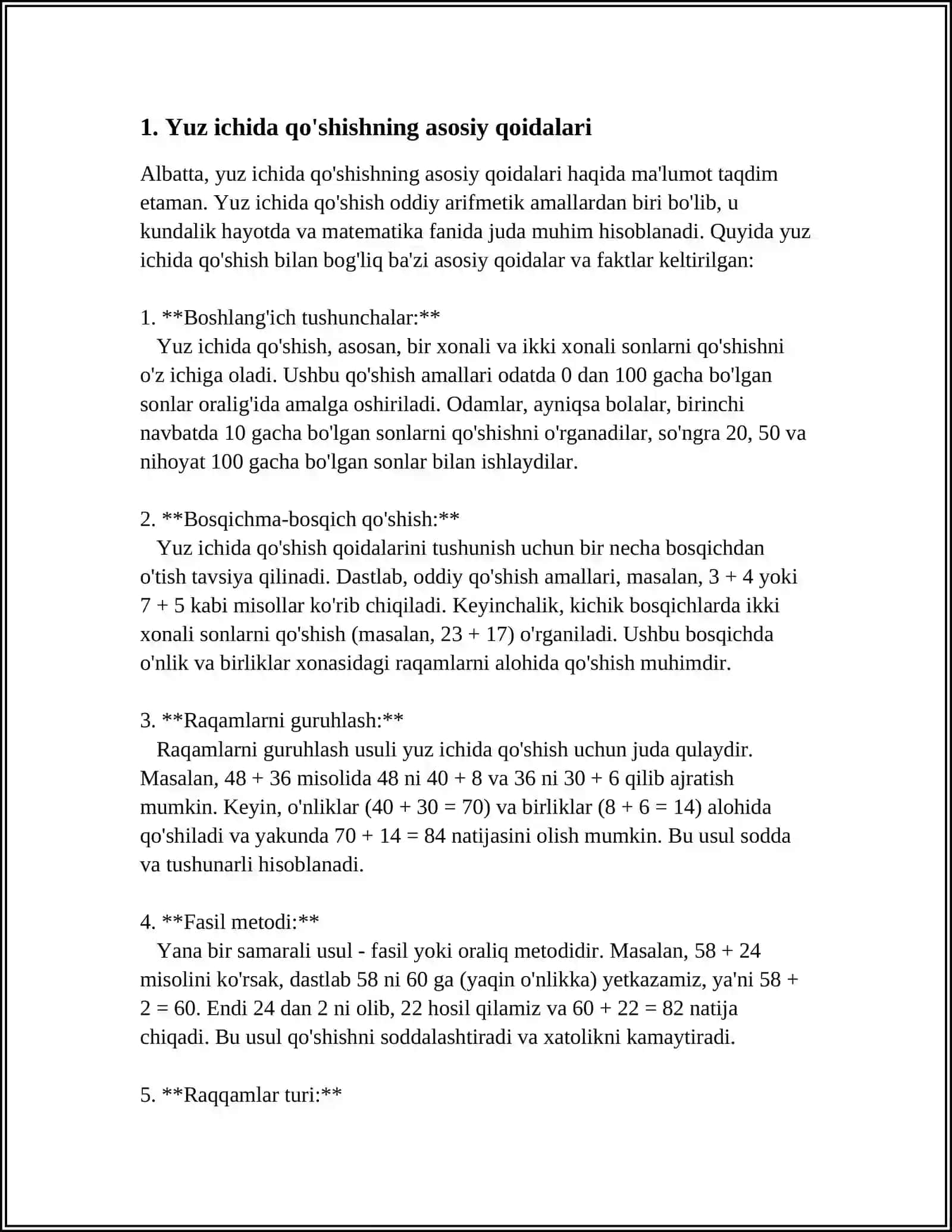 1-SINF MATEMATIKA DARSLARIDA YUZ ICHIDA QÕSHISH METODIKASI 3