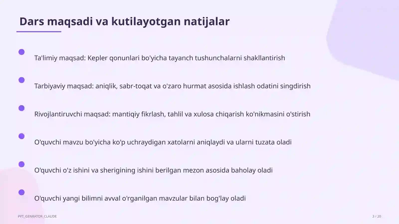 Kepler qonunlari (10-sinf) 3