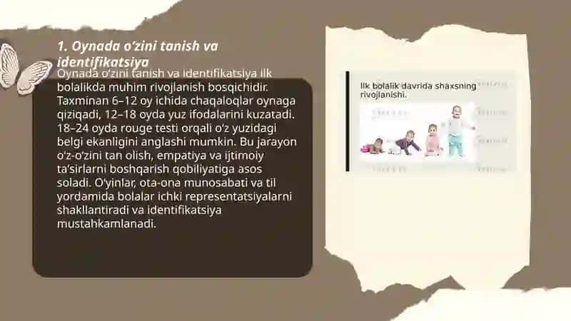 Ilk bolalik davrida oʻz oʻzini anglash 3