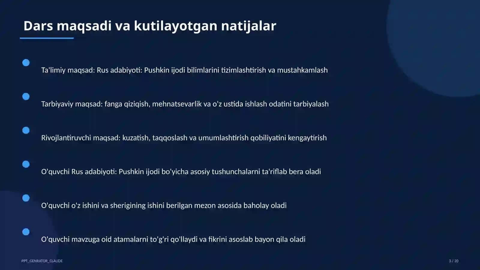 Rus adabiyoti: Pushkin ijodi (9-sinf) 3