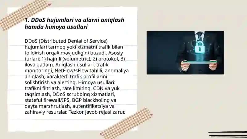 Tarmoq xavfsizligiga tahdidlar va himoya usullari 3