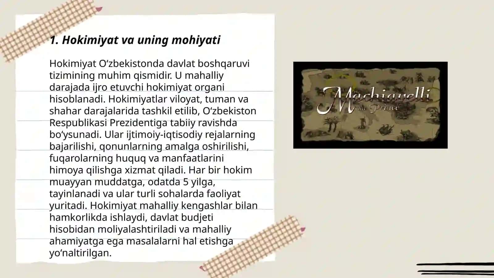 Makiavellining "Hukmdor " asari 3
