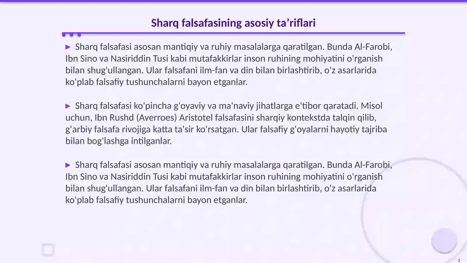 Falsafaning mohiyatiga oid Sharq va Gʻarb mutafakkirlari taʼriflarini tasniflash 3