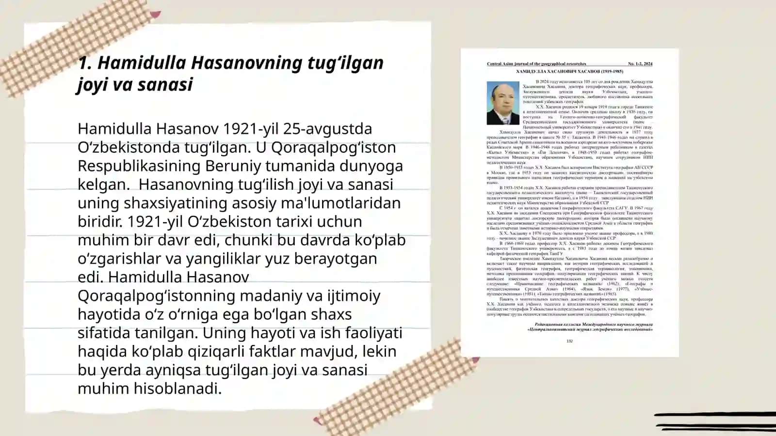 Oʻzbek Magellani Hamidulla Hasanovning hayot yoʻli 3