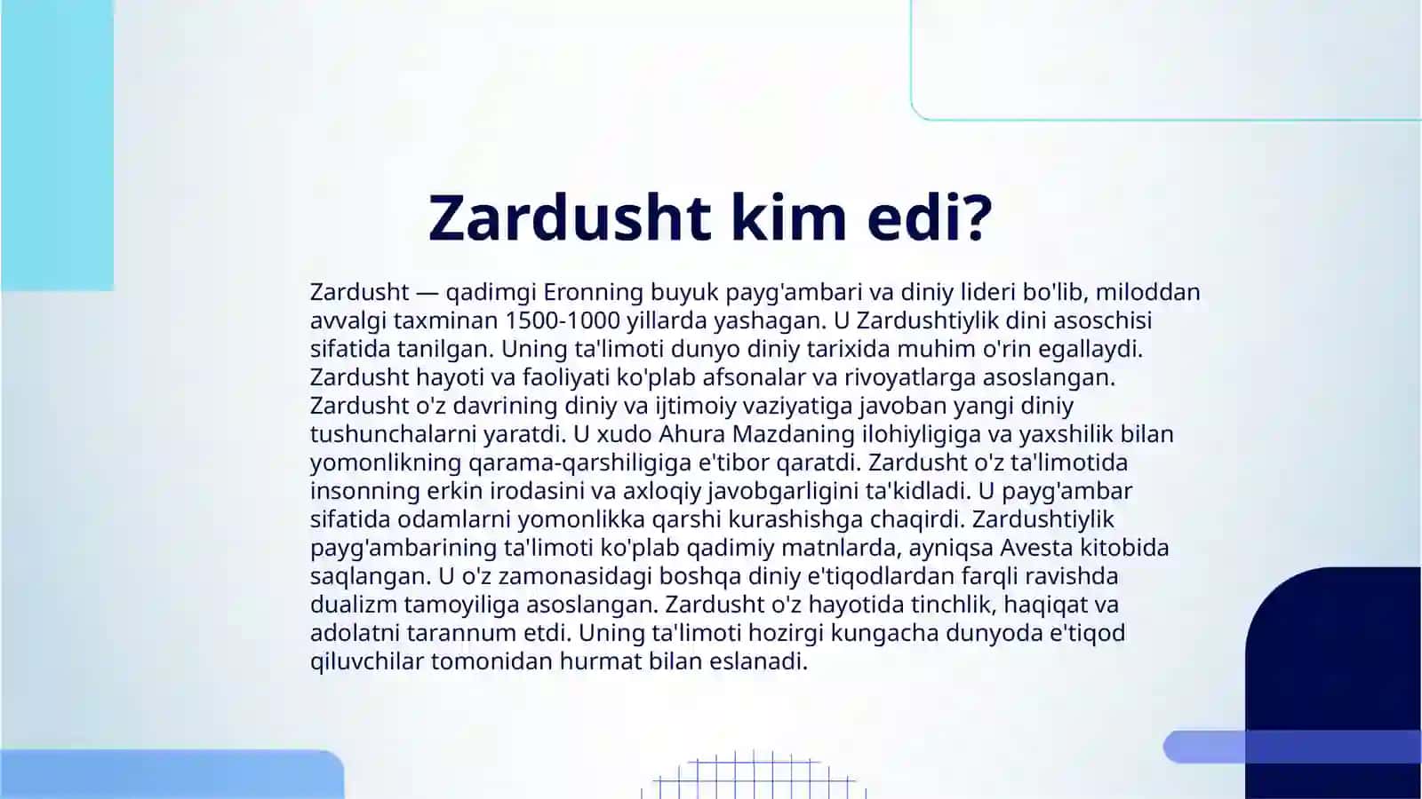 ZARDUSHTIYLIK: TA’LIMOTI VA JAMIYAT HAYOTIDAGI O‘RNI 3