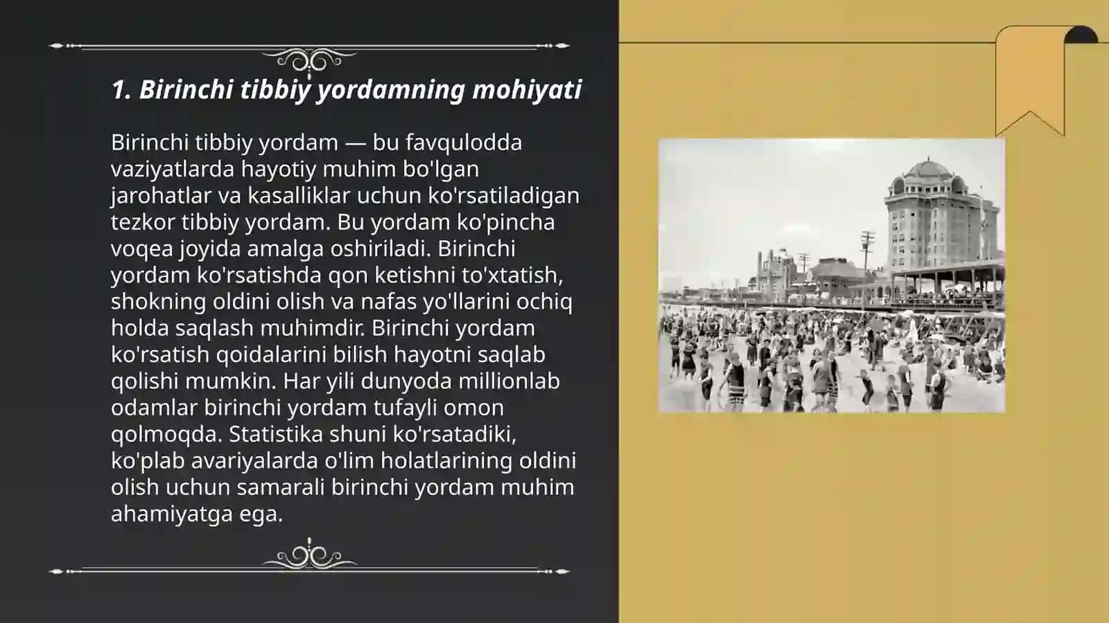 Birinchi tibbiy yordamning ahamyati va uni bajarishning umumiy qoidalari 3