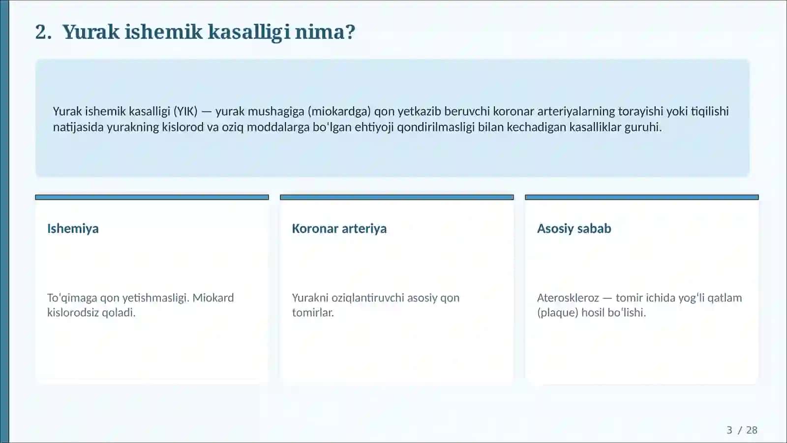 YURAK ISHEMIK KASALLIGI, STENOKARDIYA 3