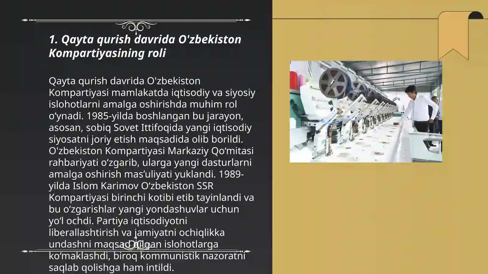 Qayta qurish yillarida O'zbekistondagi ijtimoiy-siyosiy vaziyat 3