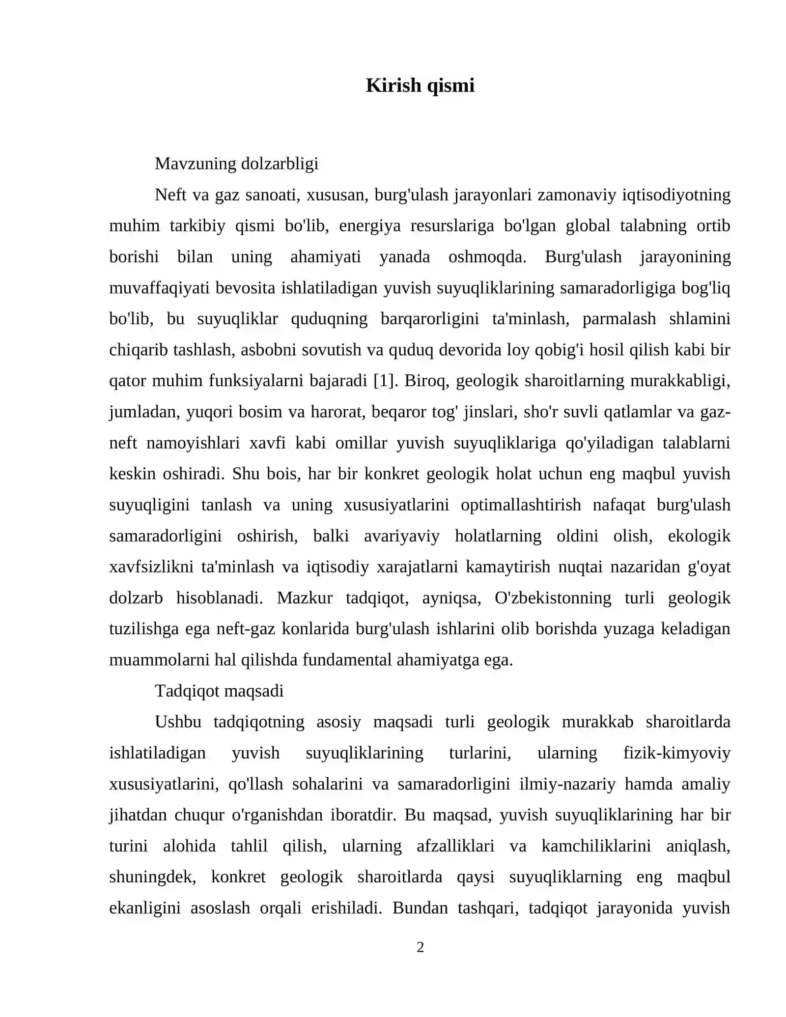 Turli geologik murakkab sharoitlarda ishlatiladigan yuvish suyuqliklarining turlarini oʻrganish 3