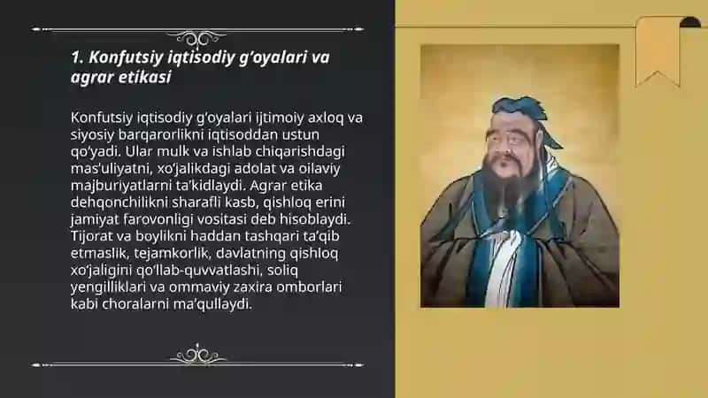 Konfutsiy iqtisodiy gʻoyalari va agrar etikasi 3