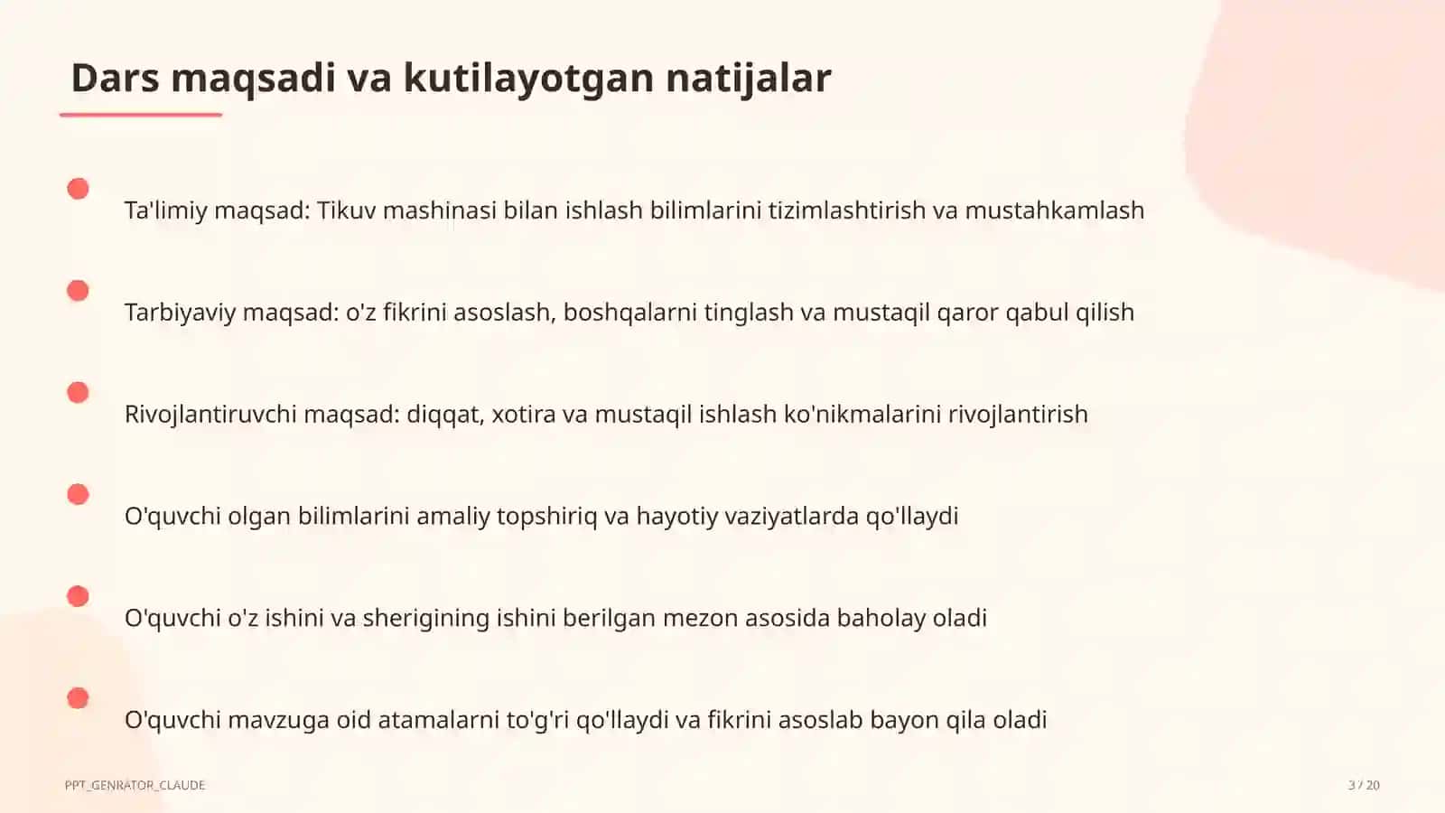 Tikuv mashinasi bilan ishlash (6-sinf) 3
