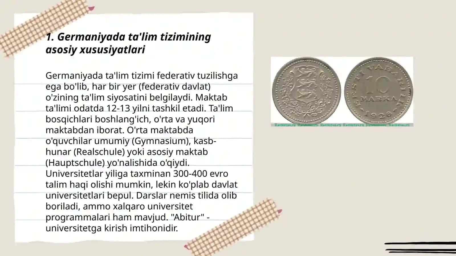 Germaniyada ta'lim tizimining asosiy xususiyatlari 3