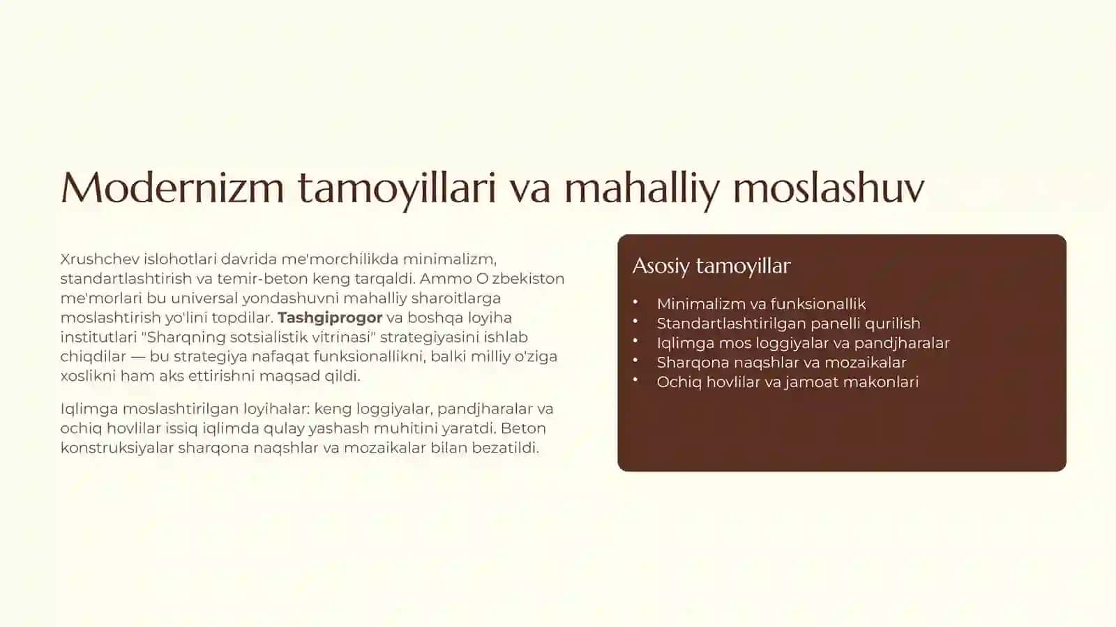 1970–1980-yillar: Oʻzbekiston shaharlarida me'moriy ijodiyot.pptx 3