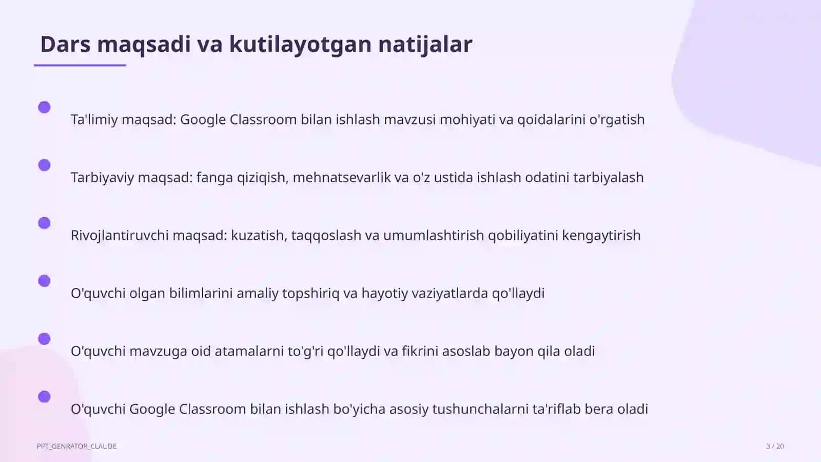 Google Classroom bilan ishlash 3