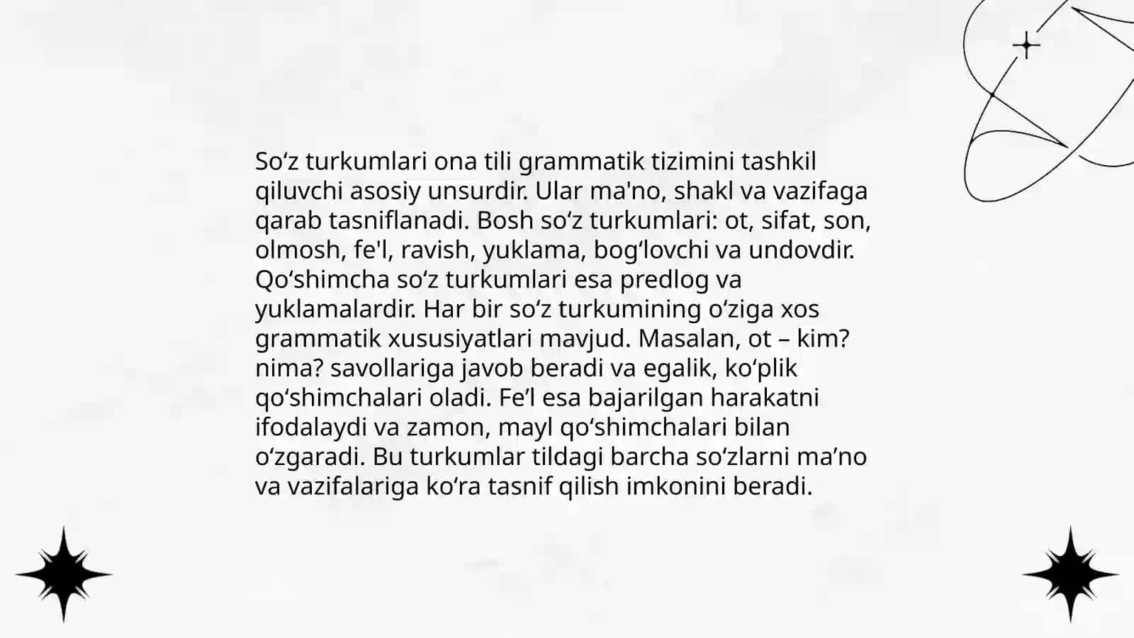 soʻz turkumlarini oʻrganishga oid adabiyot ruyxatini tuzish 3