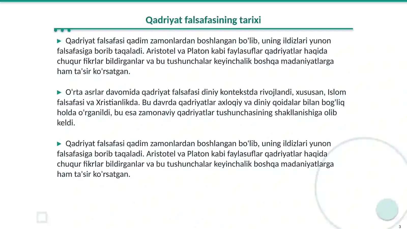Qadriyat falsafasi 3