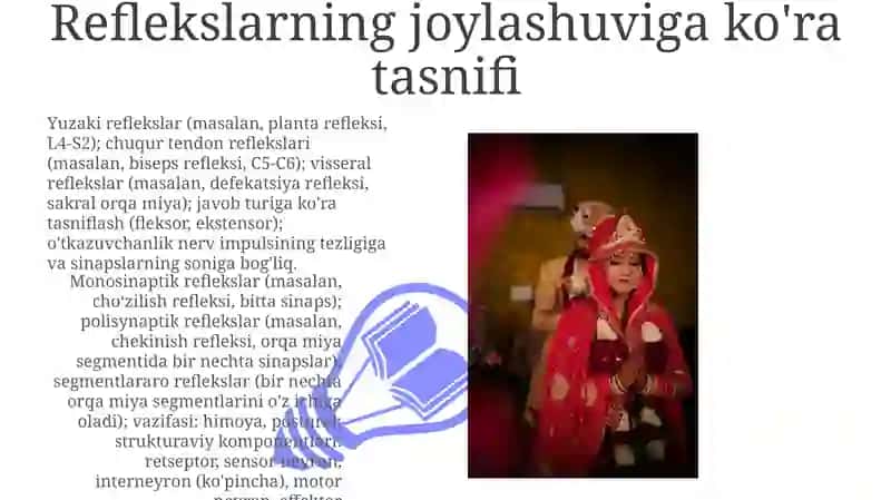 Reflekslarning joylashuvi va tasnifi 3