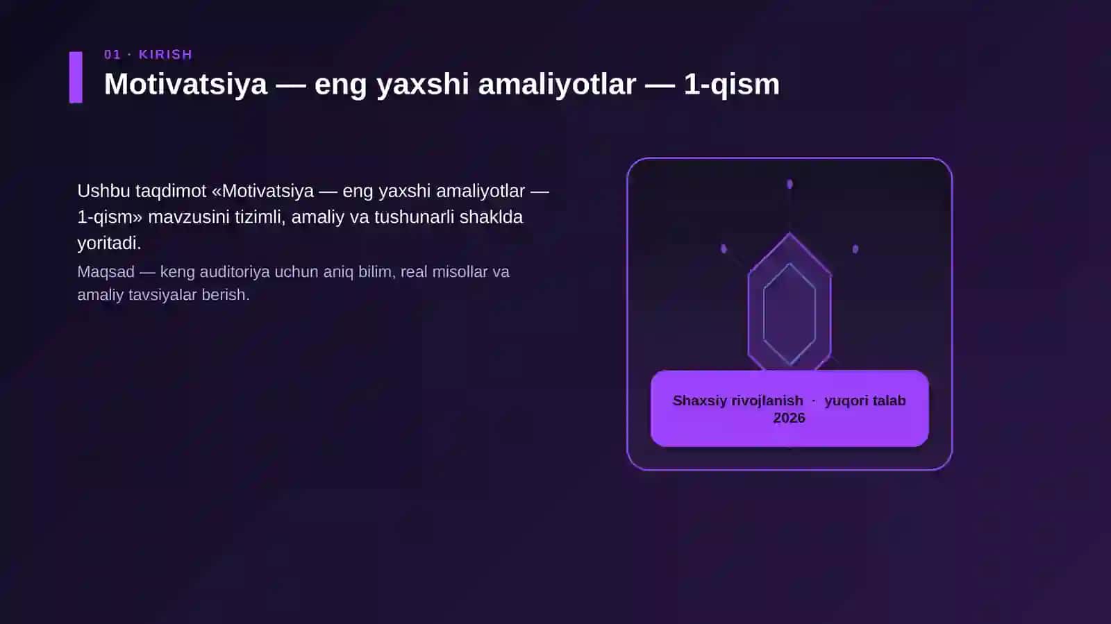 Motivatsiya — eng yaxshi amaliyotlar — 1-qism 3