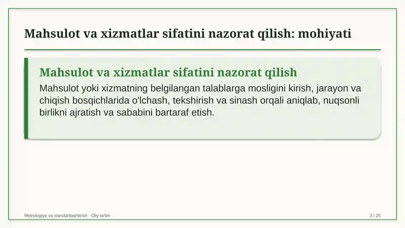 Kafelarda mahsulot va xizmatlar sifatini nazorat qilish 3