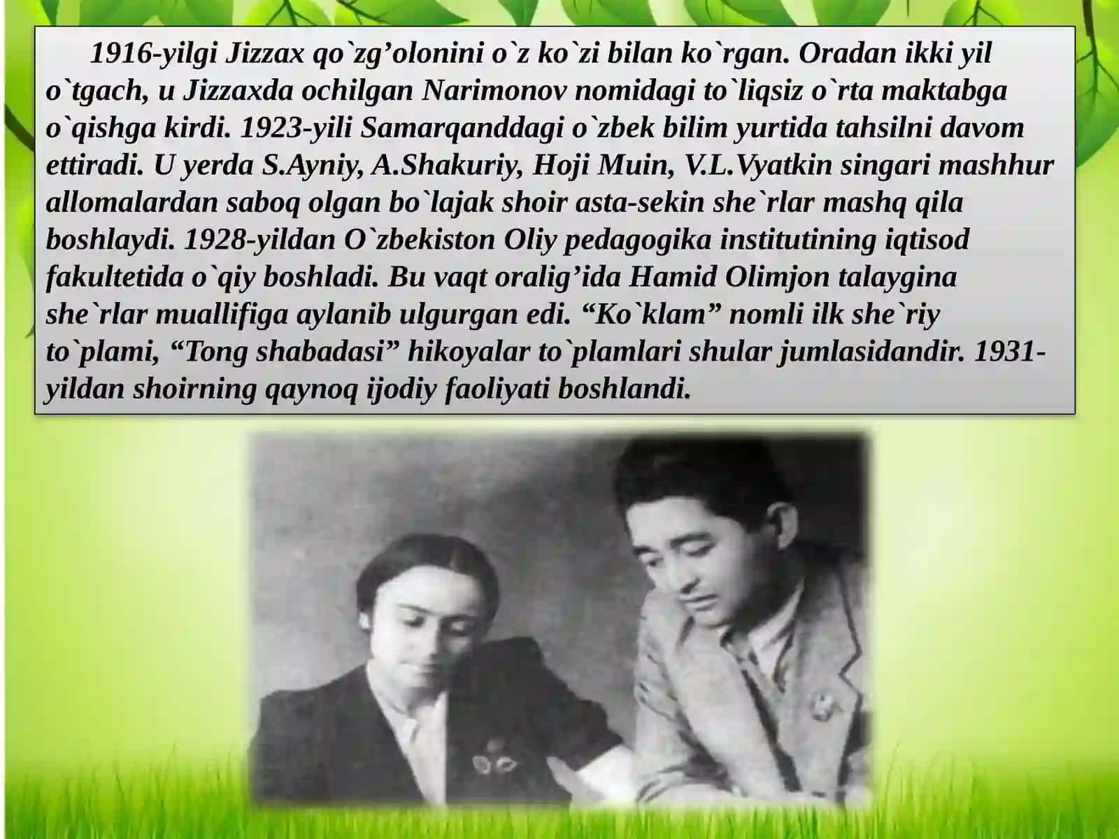Hamid Olimjonning hayoti va ijodi 3