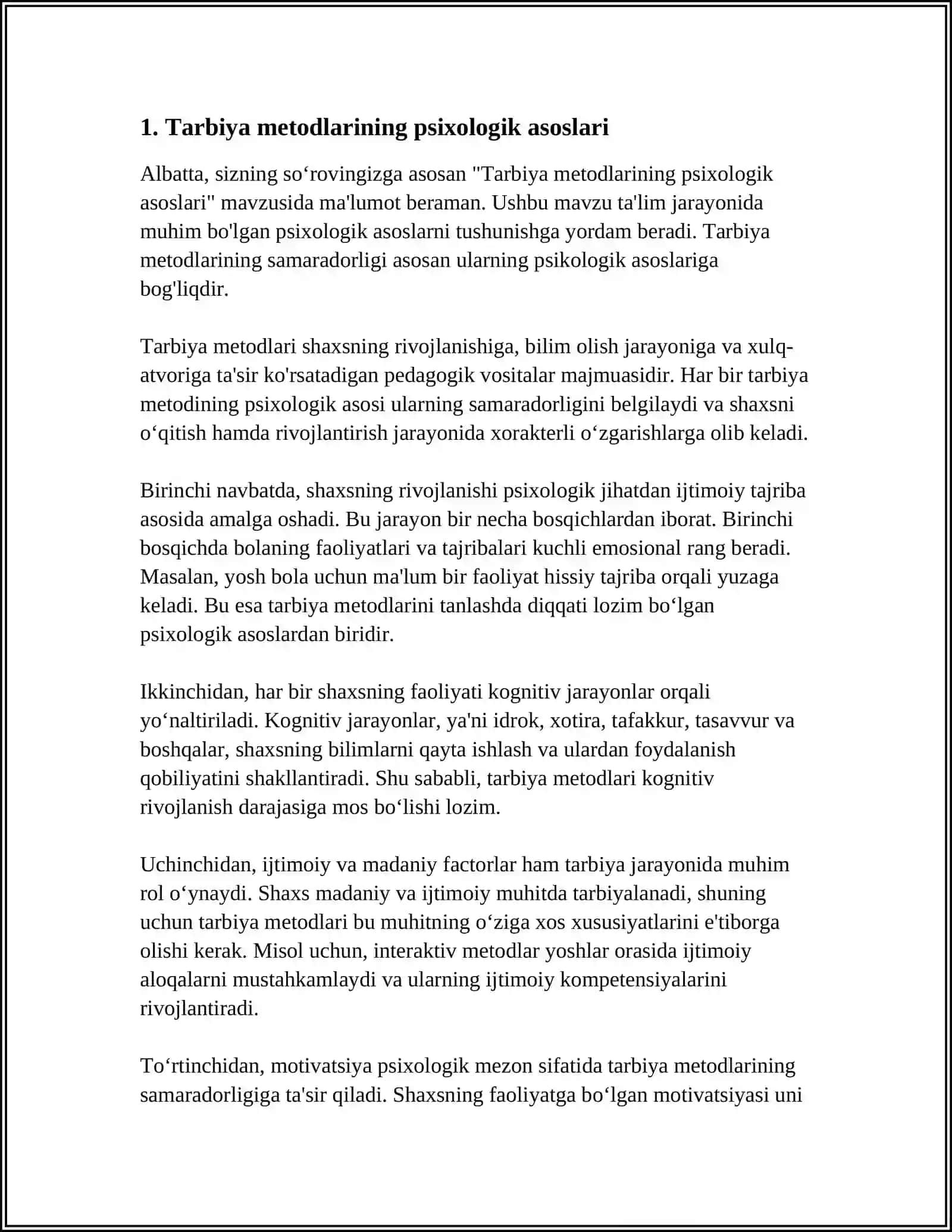 TARBIYA METODLARI VA VOSITALARINING PSIXOLOGIK MAZMUNI 3