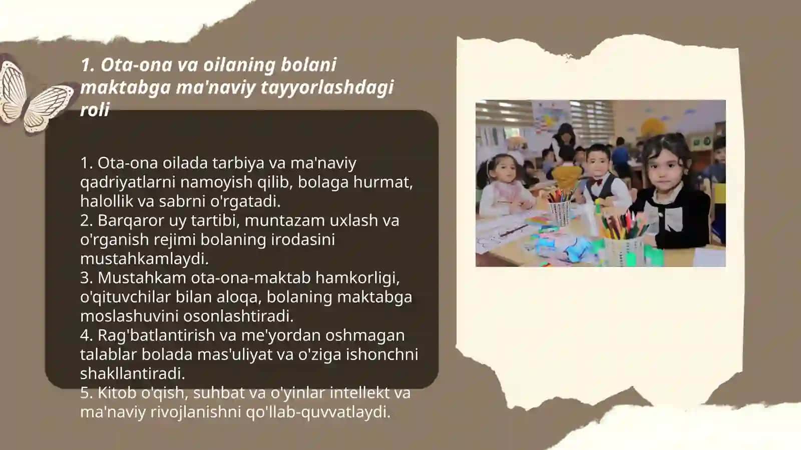 Bolani maktabda o’qishga ma’naviy, irodaviy tayyorlash 3